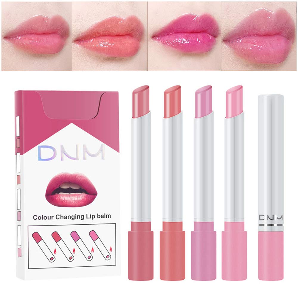 BINGBRUSH Color Changing Lipstick,Moisturizer Long Lasting Lip Care Lip Balm Magic Lip Gloss Lip Tint Stain Glossly Makeup Lipstick Set for Women