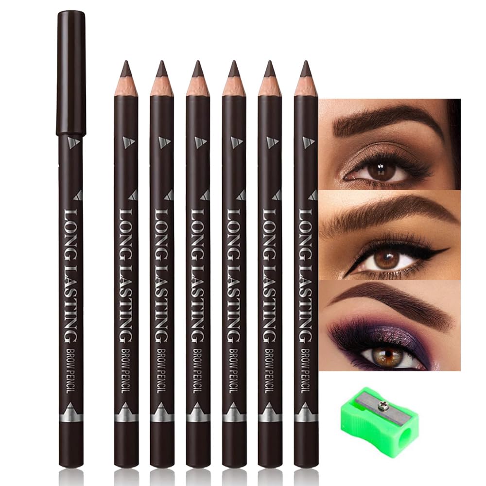 Eyebrow pencil black, wooden hard-core eyebrow pencils, eyebrow pencil Black, eyebrow and eyeliner pencils, waterproof and sweat-proof, beginner makeup eyebrow pencil, Black eyeliner pencils