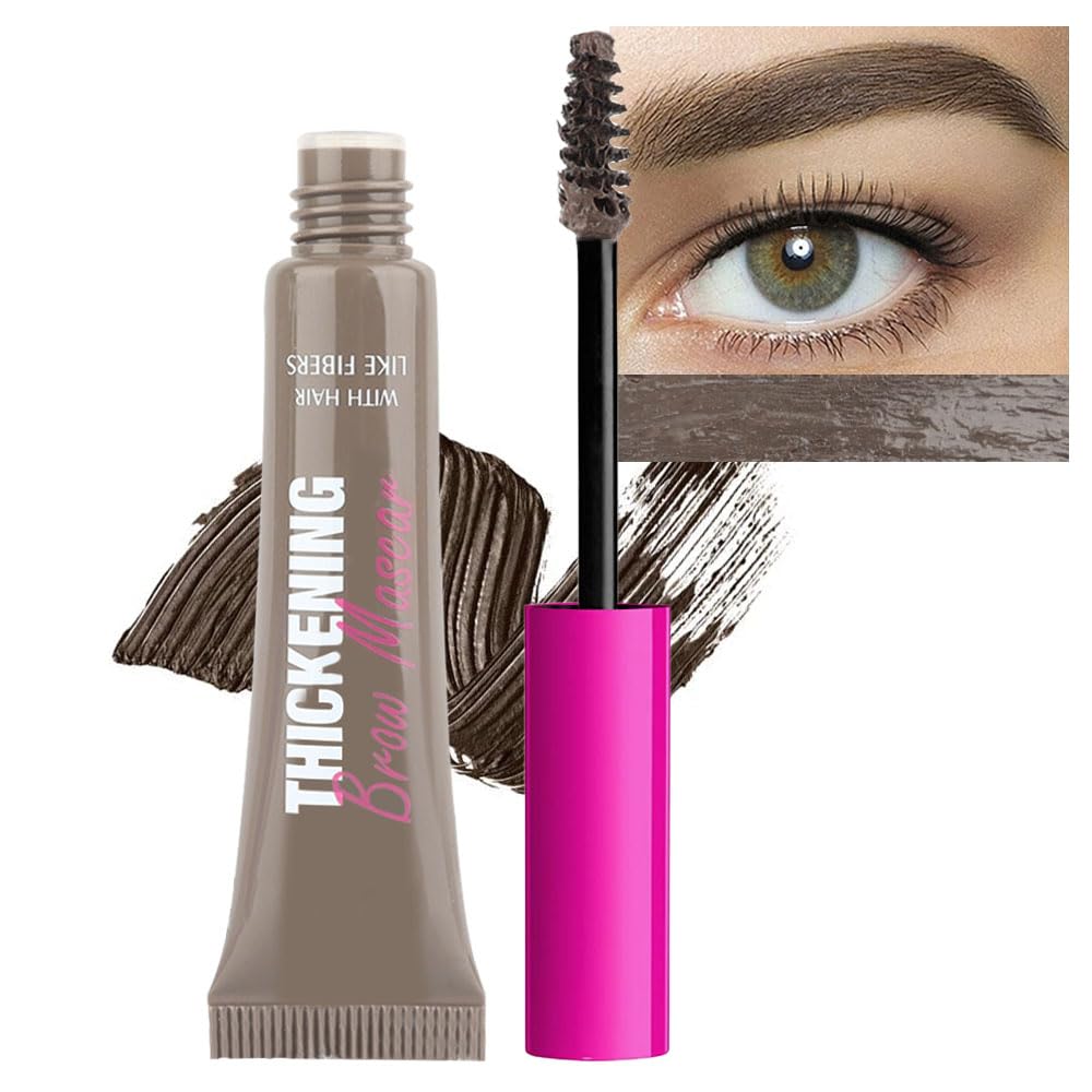 Tinted Thickening Brow Mascara,Brow Fast Sculpt,Waterproof, Transfer-proof, Brush to Fill in Eyebrows and Cover Gray Hairs - Cruelty Free - Light Medium Brown (1pc 05 Cool Ash Brown)