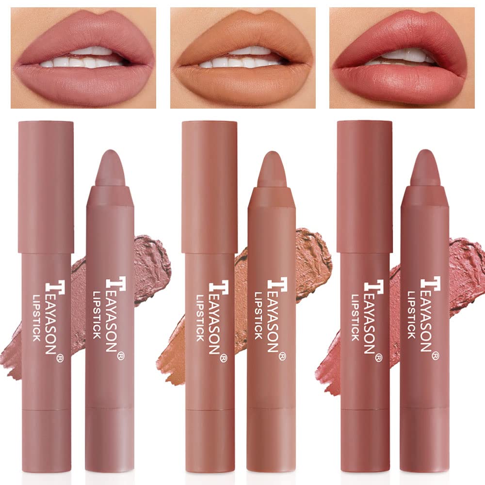 BINGBRUSH Crayon Matte Longwear Lipstick Pack Set,Moisture Smooth Color Stick Ultimate Lip Crayon for Makeup Collection - Waterproof Velvet Lipgloss (01#, 1 Count (Pack of 1))