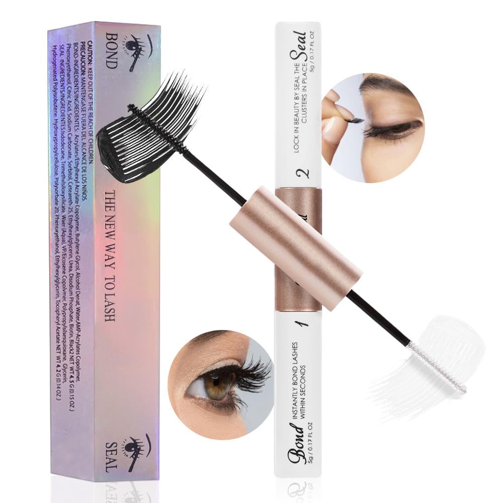 Lash Bond and Seal, Long Lasting Waterproof Eyelash Glue, Lash Bond and Seal for Eyelash Extensions Cluster Lash Glue, Lash Extension Glue, Individual Lash Glue
