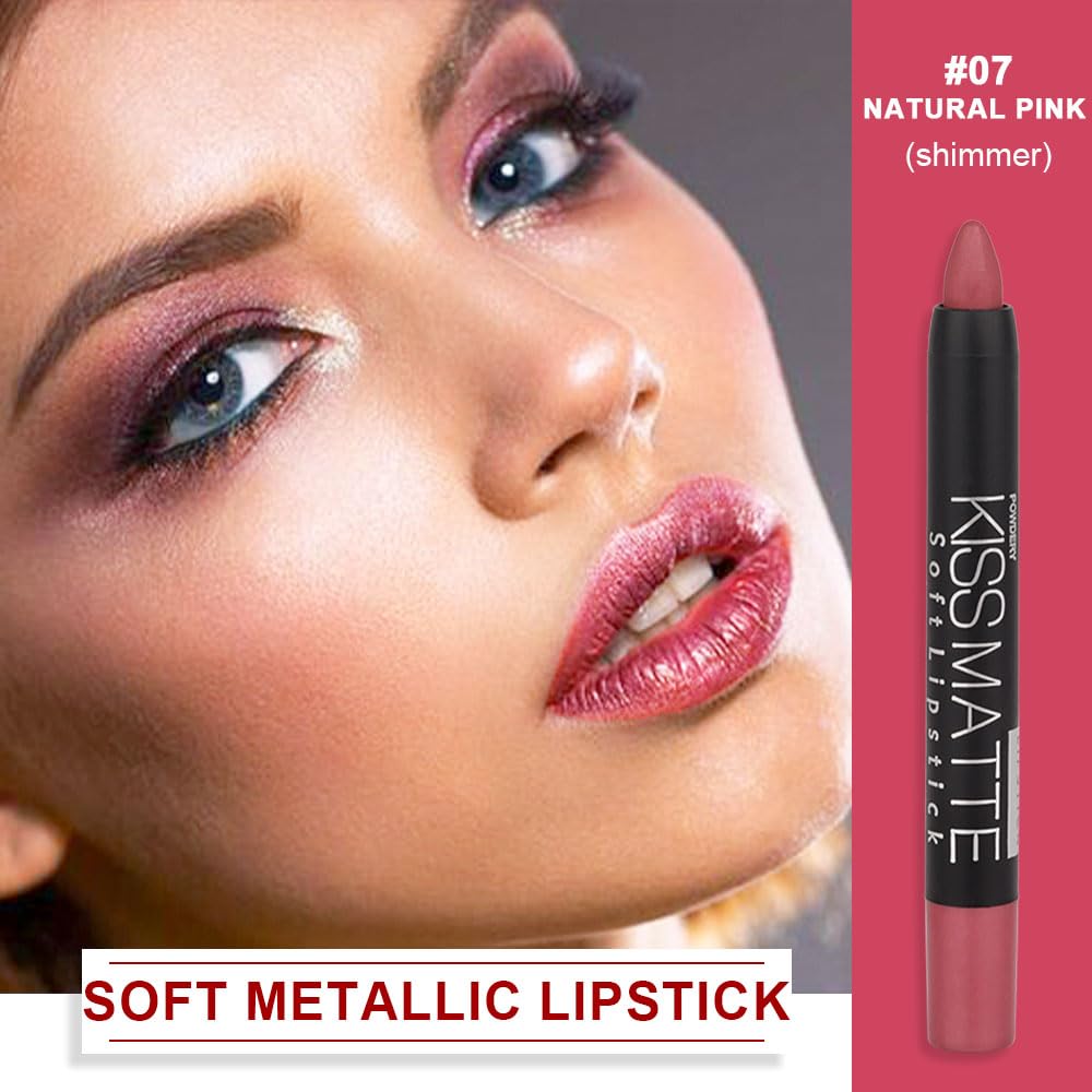 evpct 8Pcs Dark Ruby Red Plum Purple Wine Nude Beige Brown Matte Lipstick and Lip Crayon Liner Pencil Pen Set for Women labial labiales mate magicos 24 horas originales pintalabios permanente 24 horas