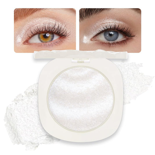 Single Gold Brown Glitter Shimmer Eyeshadow,Bright High Pigment Intense Monochrome Eye Shadow,Buildable Sparkly Eye Glitter Shimmer Finish,24 Hour Eye Makeup Longwear Waterproof,Blendable