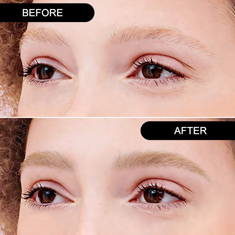 Kaely 2 Color Eyebrow Powder Makeup Kit, Eye Brow Contour Palette for Beginners, Long Lasting Waterproof Eye Brow Powder with Brow Brush, Get Full Defined Natural Brows, 03 Light Brown & Dark Brown