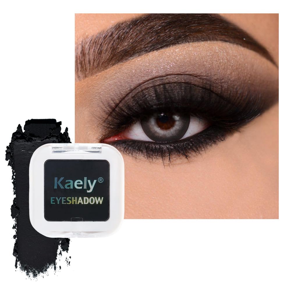 Kaely Pressed Single Eyeshadow Makeup, Taupe Matte Highly Pigmented Monochrome Eye Shadow Palette, Waterproof Neutral Powde Mini Eyeshadow, sombras para ojos, Lightweight Blendable, 05