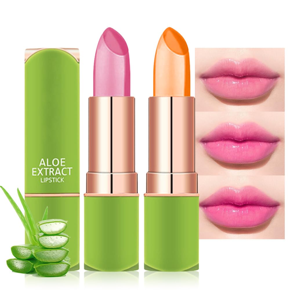 BINGBRUSH Color Changing Lipstick Lip Balm,Korean Magic Lipstick Color Change Changing Lip Tint Tinted Stain Gloss Balm Long Lasting Waterproof Moisturizer (213#)