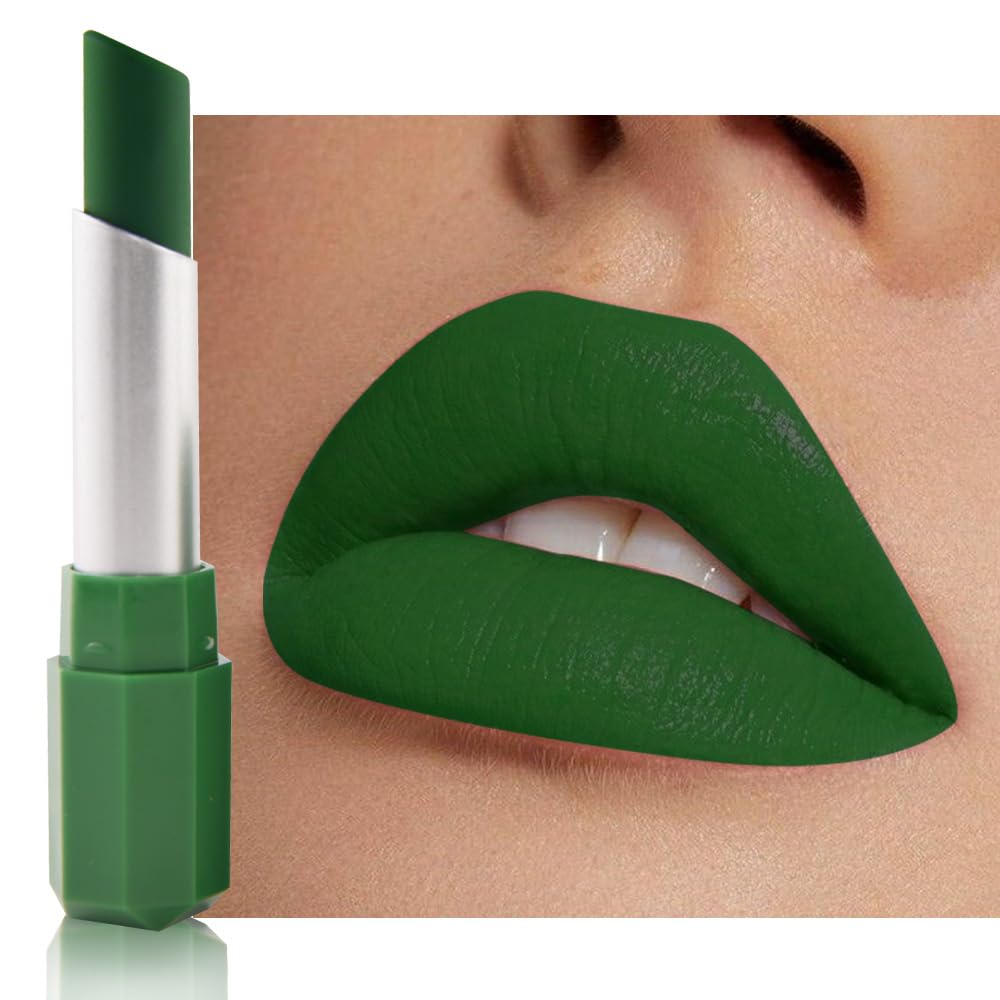 Sky Blue Matte Lipstick - Pigmented Lip Crayon & Face Paint Stick for Women Everyday Halloween Birthday Party Wear, Younger-Looking Lip Makeup, Labial para fiesta de disfraces 16