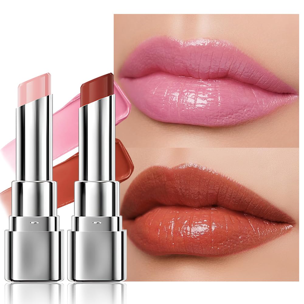 Tinted Lip Balm Moisturizing Lipstick – Soft Pale Pink Sheer Hydrating Lip Color for Dry Lips – Nourishing Lip Balm for All Women with a Subtle Natural Scent (S01 Spring)
