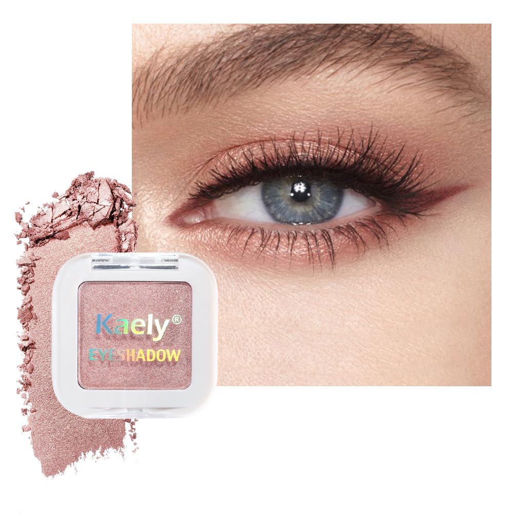 Kaely Pressed Single Eyeshadow Makeup, Taupe Matte Highly Pigmented Monochrome Eye Shadow Palette, Waterproof Neutral Powde Mini Eyeshadow, sombras para ojos, Lightweight Blendable, 05