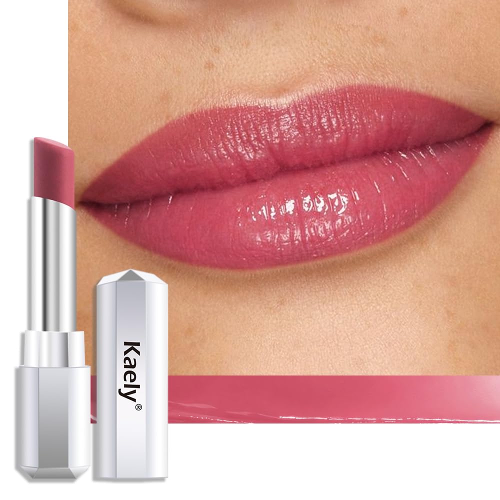 Kaely Mauve Honey Lipstick Tinted Lip Balm, Hydrating Shine Lipstick for Women Dry Lips, Moisturizing Nourishing Glossy Lip Gloss Stain Makeup, Sheer Lightweight, Vegan & Cruelty-Free