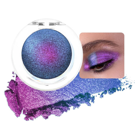 evpct Pearl White Glitter Holographic Iridescent Sparkly Eyeshadow Palette Makeup, White Pink Shimmer Glitter Loose Powder Single Eyeshadow Palette, Chameleon Multichrome Eye shadow Makeup Highlighter