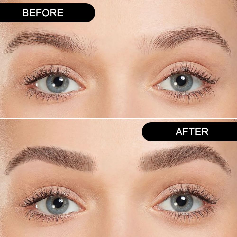 Kaely 2 Color Eyebrow Powder Makeup Kit, Eye Brow Contour Palette for Beginners, Long Lasting Waterproof Eye Brow Powder with Brow Brush, Get Full Defined Natural Brows, 03 Light Brown & Dark Brown