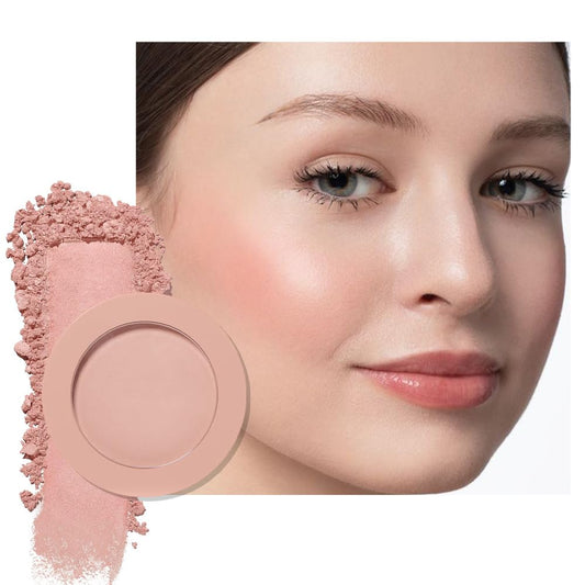 Single Soft Rose Pink Matte Powder Blush Palette Face Makeup, Blush for Looks Younger Cheeks, Monochrome Cream Blushes Lightweight Long Lasting, Blush for Women All Skin Tones Paleta de, 01
