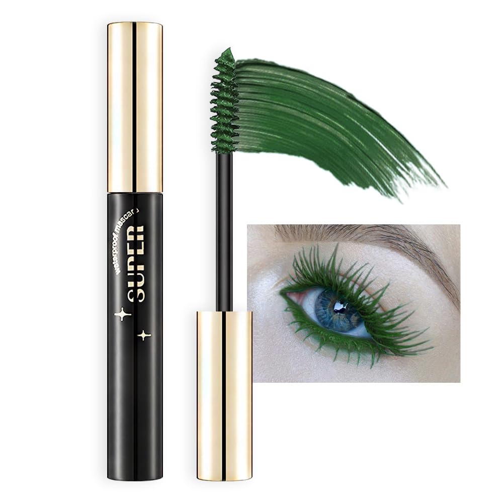 Colored Colorful Waterproof Mascara for Eyelashes Set,Blue White Black Brown Purple Long lasting Charming Voluminous Cruelty Free Vegan Eye Makeup