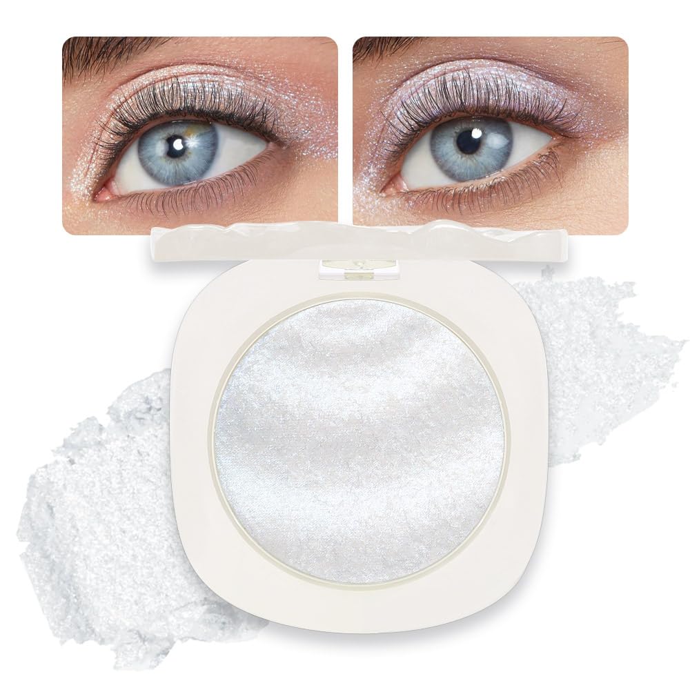 Single Gold Brown Glitter Shimmer Eyeshadow,Bright High Pigment Intense Monochrome Eye Shadow,Buildable Sparkly Eye Glitter Shimmer Finish,24 Hour Eye Makeup Longwear Waterproof,Blendable