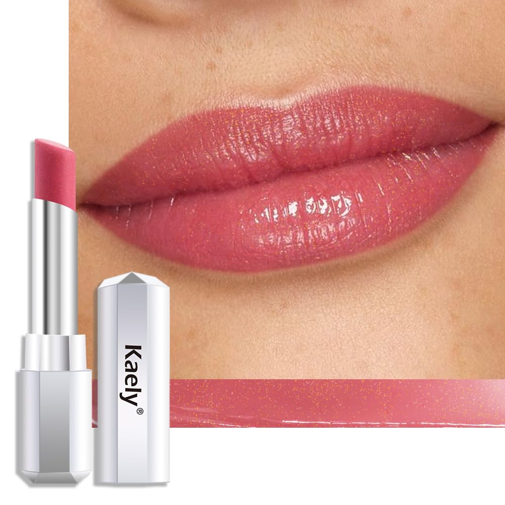 Kaely Mauve Honey Lipstick Tinted Lip Balm, Hydrating Shine Lipstick for Women Dry Lips, Moisturizing Nourishing Glossy Lip Gloss Stain Makeup, Sheer Lightweight, Vegan & Cruelty-Free