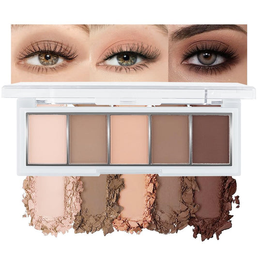 Ten Color Pink Brown Series Matte Eyeshadow Makeup Palette, High-Pigment Eye Shadow, Smooth & Blendable, Everyday Velvety Matte Finish Eye Makeup Looks Box, Vegan & Cruelty-Free, 0.35 Oz 04#