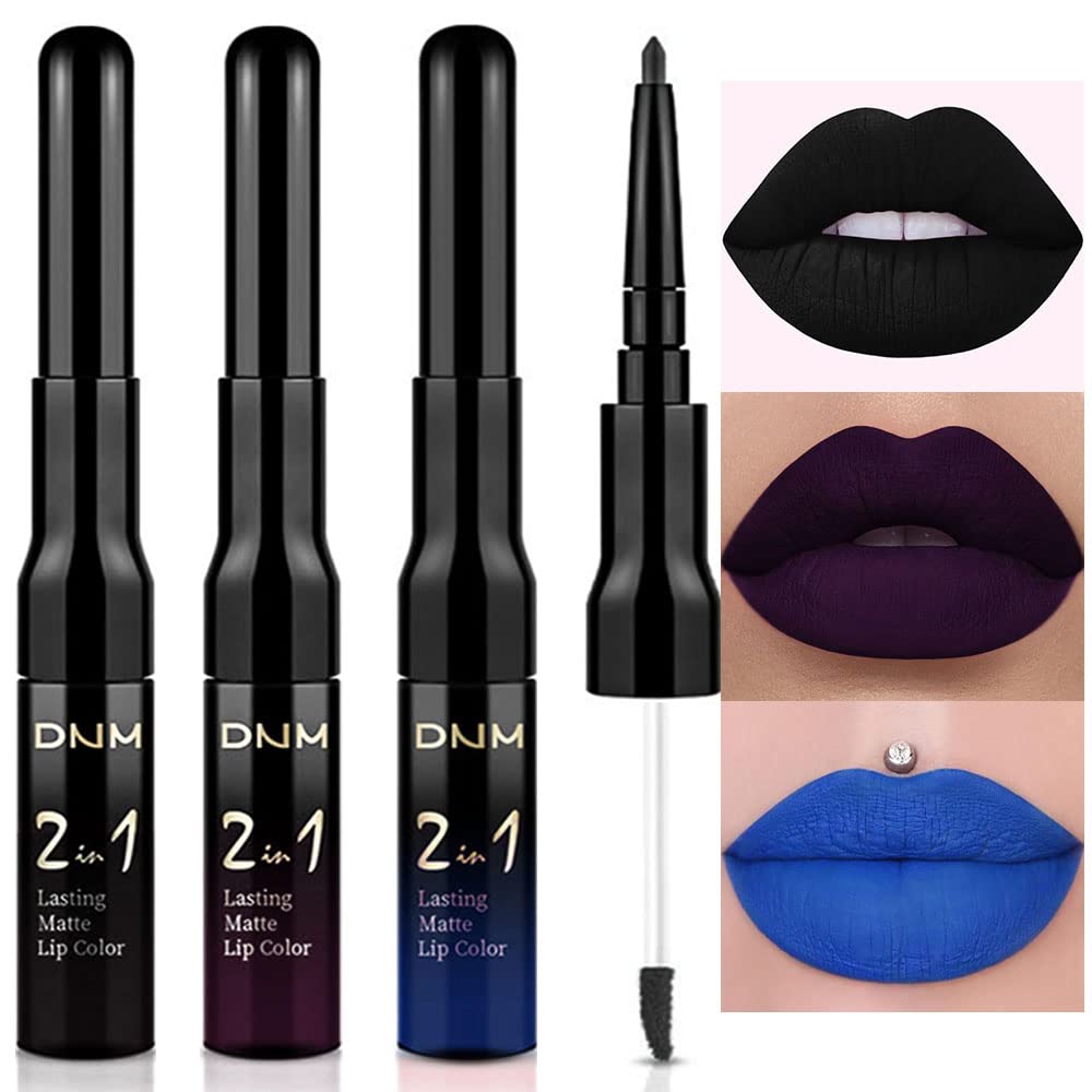 evpct 1Pcs Ruby Stoplight Red Lip Stain Paint Matte Lip Liner and Lipstick Set Long Lasting Smudge Proof labiales matte mate larga duracion listip 24 hours a prueba de agua mate 24 horas originales,05