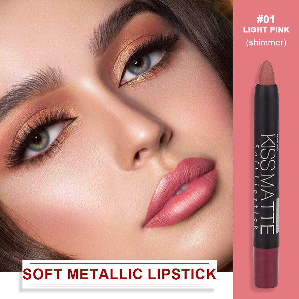 evpct 8Pcs Dark Ruby Red Plum Purple Wine Nude Beige Brown Matte Lipstick and Lip Crayon Liner Pencil Pen Set for Women labial labiales mate magicos 24 horas originales pintalabios permanente 24 horas