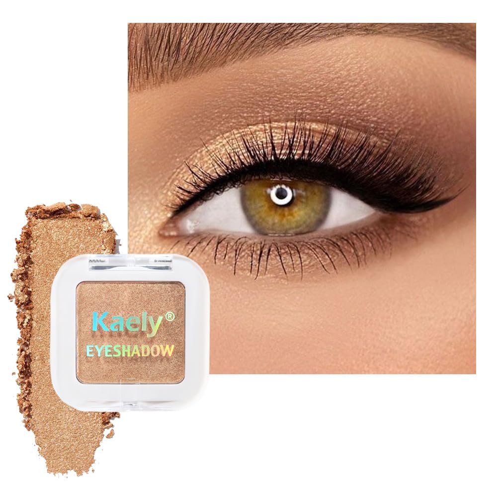 Kaely Pressed Single Eyeshadow Makeup, Taupe Matte Highly Pigmented Monochrome Eye Shadow Palette, Waterproof Neutral Powde Mini Eyeshadow, sombras para ojos, Lightweight Blendable, 05