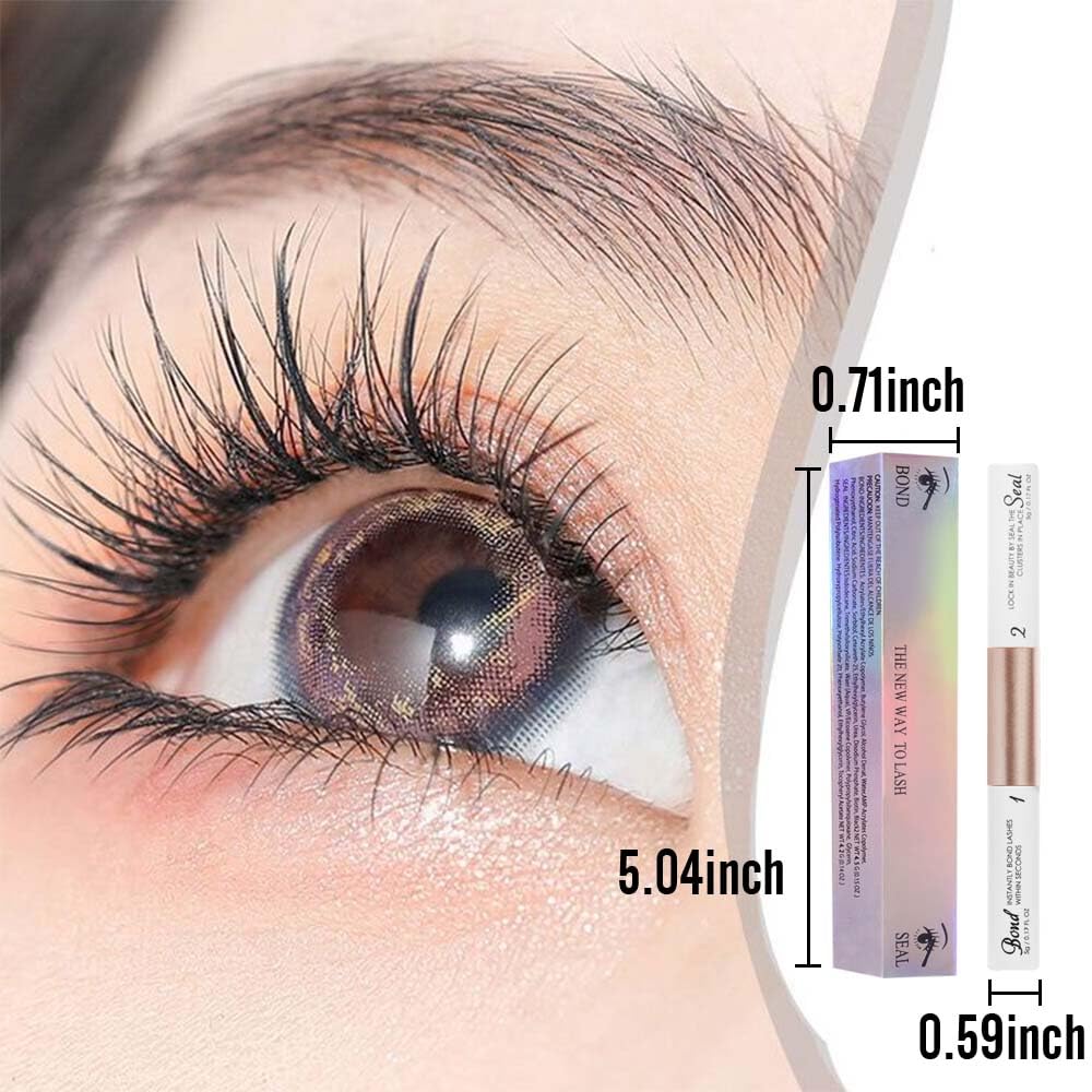 Lash Bond and Seal, Long Lasting Waterproof Eyelash Glue, Lash Bond and Seal for Eyelash Extensions Cluster Lash Glue, Lash Extension Glue, Individual Lash Glue