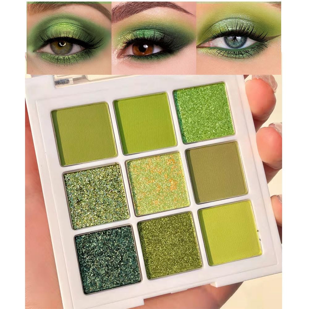 evpct 9 Colors Black Smokey Grey Gray Silver Glitter Shimmer Eye Shadow Makeup Palette Highly Pigmented Black Glitter Eyeshadow Makeup Palette sombra negra para ojos para ojos brillantes