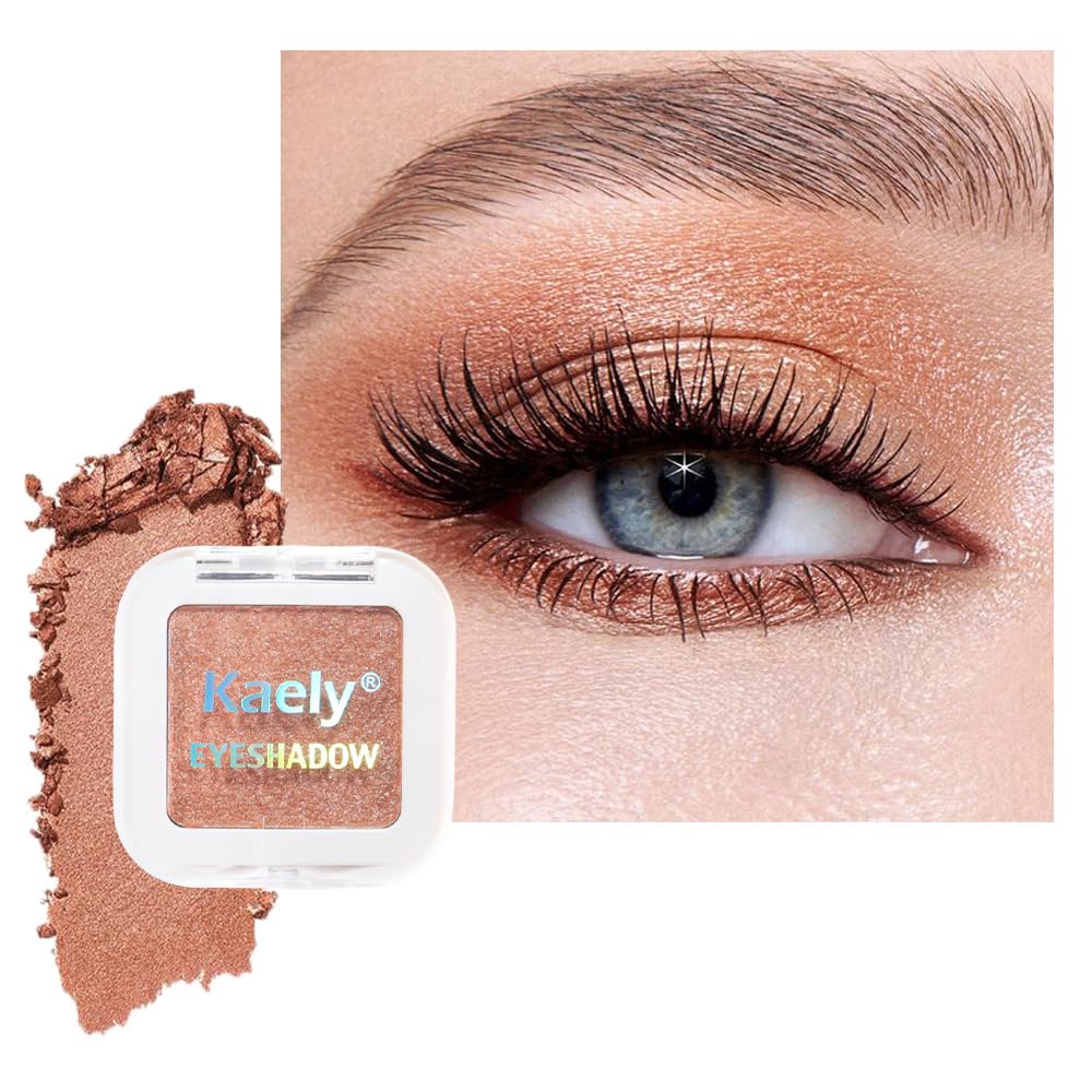 Kaely Pressed Single Eyeshadow Makeup, Taupe Matte Highly Pigmented Monochrome Eye Shadow Palette, Waterproof Neutral Powde Mini Eyeshadow, sombras para ojos, Lightweight Blendable, 05