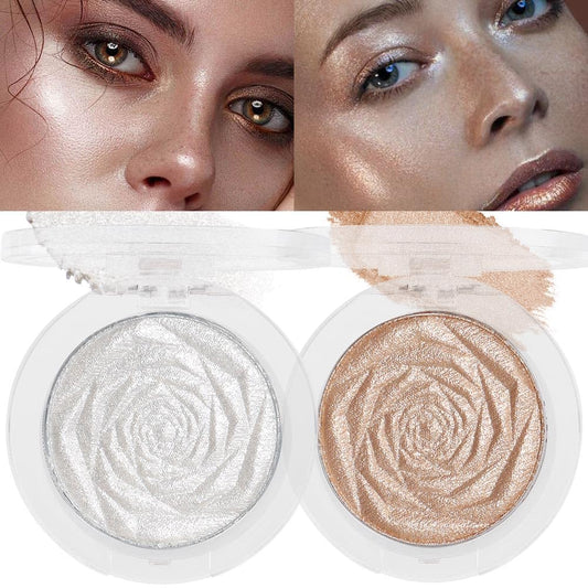 8 Color Face Cheek Highlighter Makeup Palette Shimmer Glitter Iridescent Multichrome Holographic Eyeshadow Palette Purple Rainbow Glitter Highlighter Makeup Highlight and Contour Palette Eye Makeup