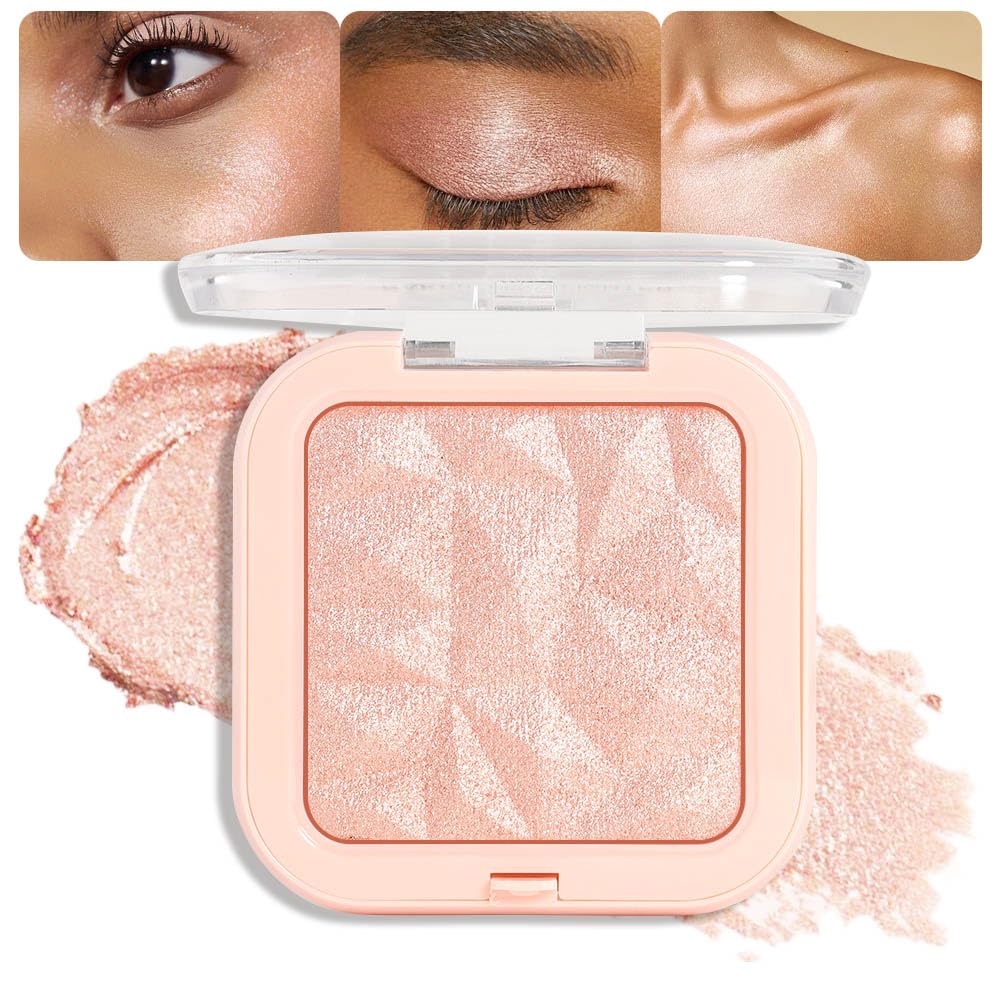 8 Color Face Cheek Highlighter Makeup Palette Shimmer Glitter Iridescent Multichrome Holographic Eyeshadow Palette Purple Rainbow Glitter Highlighter Makeup Highlight and Contour Palette Eye Makeup