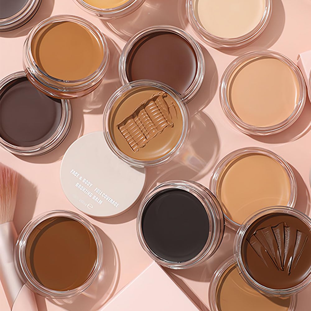 Kaely 2Pcs under Eye Brightener,Conceal Brighten Dark Circles,Cream Pot Full Coverage Concealer Palette Kit,Waterproof Foundation Brush Set,Face Color Correcting Makeup,Eye Ring corrector de ojeras